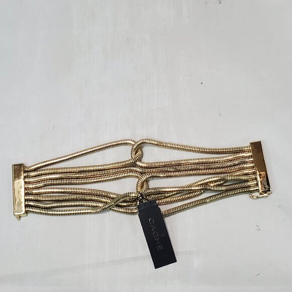 Cache gold snake chain 8 strand bracelet - Picture 7 of 8